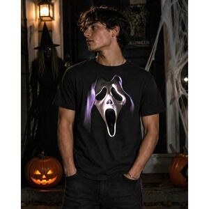 Ghost Face Scream Graphic T Shirt Horror Halloween Slasher Movie Dark Mens Small